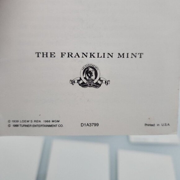 Franklin Mint Wizard of Oz 19 COA BOOKLETS CARDS Sculptures BOX Vintage 80s Rare - Picture 7 of 16